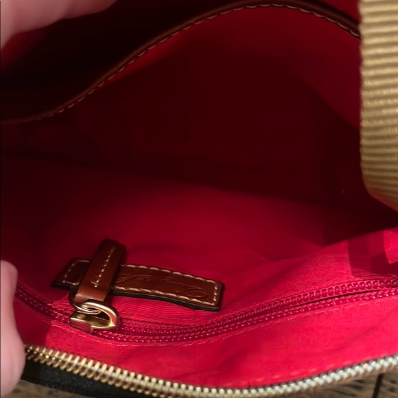 Dooney & Bourke Black and Brown Crossbody Bag with Leather Strap - Picture 7 of 7